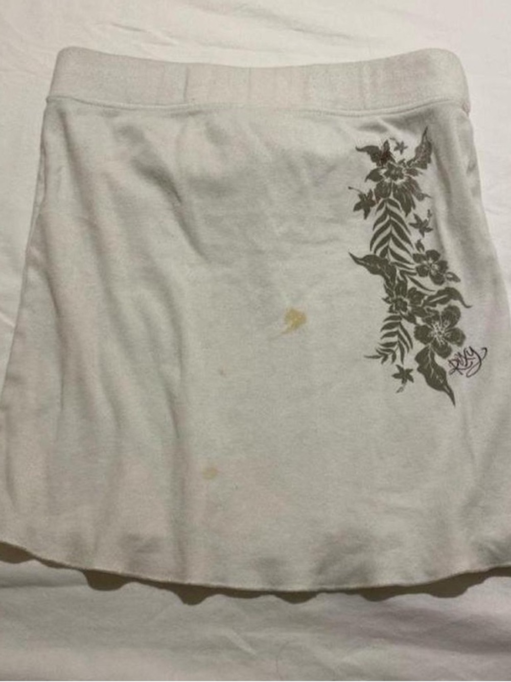 Roxy White tubetop with Floral Side Print